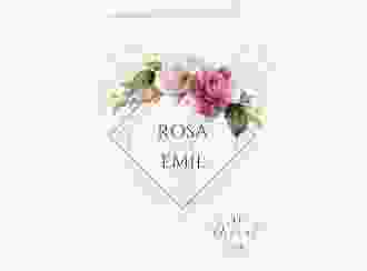 Einladungskarte Hochzeit Rosenbogen A6 Klappkarte hoch rosa