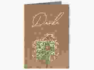 Danksagungskarte Hochzeit Schleierkraut A6 Klappkarte hoch kraftpapier