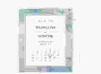 Save the Date-Kalenderblatt Marble Kalenderblatt-Karte gruen