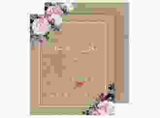 Save the Date-Kalenderblatt Abendlicht Kalenderblatt-Karte beige
