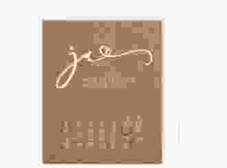 Save the Date-Kalenderblatt Jawort Kalenderblatt-Karte beige modern minimalistisch mit veredelter Aufschrift