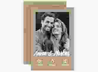 Save the Date-Karte Icons A6 Karte hoch beige