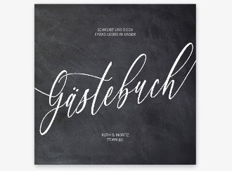 Gästebuch Creation Chalkboard 20 x 20 cm, Hardcover schwarz