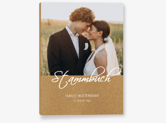 Stammbuch A5 Big Picture Stammbuch A5 kraftpapier mit Foto des Brautpaars