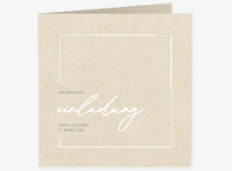 Klick: Details zu Hochzeitseinladung "Simple Line" anzeigen Hochzeitseinladung Simple Line quadr. Klappkarte grau