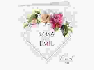 Hochzeitseinladung Rosenbogen quadr. Klappkarte rosa