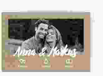 Save the Date-Postkarte Icons A6 Postkarte beige
