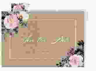 Save the Date-Postkarte Abendlicht A6 Postkarte beige