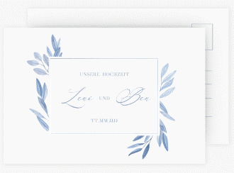 Klick: Details zu Save the Date-Postkarte "Classicblue" anzeigen Save the Date-Postkarte Classicblue A6 Postkarte kraftpapier