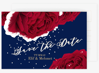 Klick: Details zu Save the Date-Postkarte "Cherie" anzeigen Save the Date-Postkarte Cherie A6 Postkarte gold