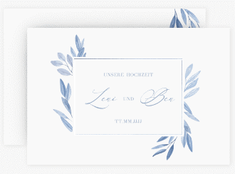 Klick: Details zu Save the Date-Karte "Classicblue" anzeigen Save the Date-Karte Classicblue A6 Karte quer kraftpapier