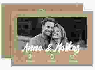 Save the Date-Karte Icons A6 Karte quer beige