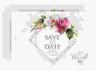 Save the Date-Karte Rosenbogen A6 Karte quer rosa