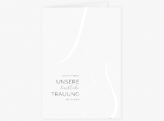 Kirchenheft Hochzeit Eheschließung A5 Klappkarte hoch weiss
