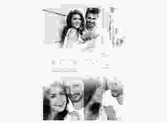 Kirchenheft Hochzeit Bokeh A5 Klappkarte hoch weiss