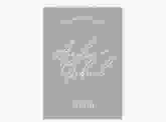 Menükarte Hochzeit Federschrift A5 Klappkarte hoch gruen in schlichtem Design mit Kalligrafie