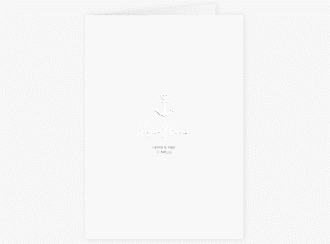 Klick: Details zu Menükarte Hochzeit "Ankerliebe" anzeigen Menükarte Hochzeit Ankerliebe A5 Klappkarte hoch weiss im minimalistischen maritimen Design mit Anker