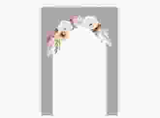 Menükarte Hochzeit 'Blumenbogen A5 Klappkarte hoch flieder