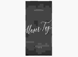 Tagesablauf Hochzeit Chalkboard lange Karte hoch schwarz
