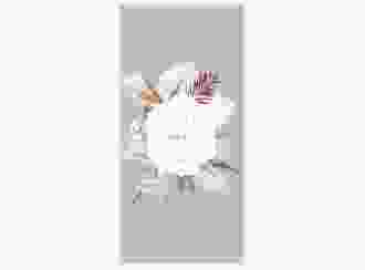 Menükarte Hochzeit Bohemian lange Karte hoch flieder