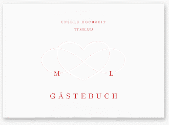 Gästebuch A4 quer Infinity A4 quer, Hardcover rot