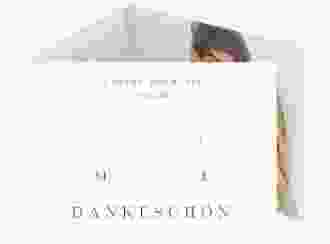 Danksagungskarte Hochzeit Infinity A6 Doppel-Klappkarte rot