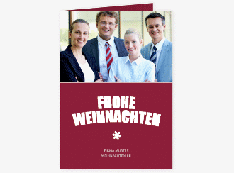 Klick: Details zu Business-Weihnachtskarte "Weihnachtsfunkeln" anzeigen Business-Weihnachtskarte Weihnachtsfunkeln A6 Klappkarte hoch rot