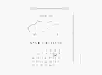Save the Date-Kalenderblatt Infinity Kalenderblatt-Karte rot