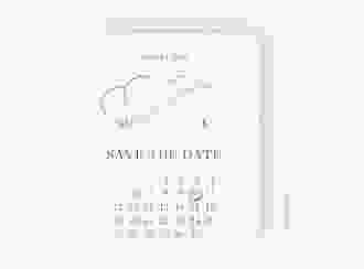 Save the Date-Kalenderblatt Infinity Kalenderblatt-Karte rot