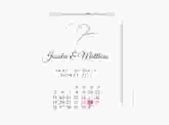 Save the Date-Kalenderblatt Envie Kalenderblatt-Karte rot