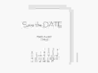 Save the Date-Kalenderblatt Twohearts Kalenderblatt-Karte rot