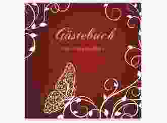 Gästebuch Creation Hochzeit Eternity 20 x 20 cm, Hardcover rot
