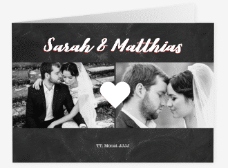 Klick: Details zu Danksagungskarte Hochzeit "Sparkly" anzeigen Danksagungskarte Hochzeit Sparkly A6 Klappkarte quer rot