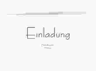 Hochzeitseinladung Twohearts lange Klappkarte quer rot