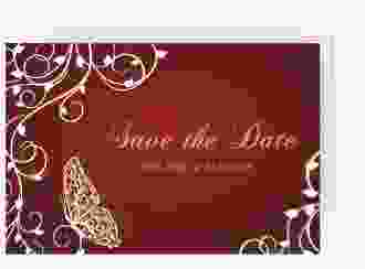 Save the Date-Postkarte Eternity A6 Postkarte rot