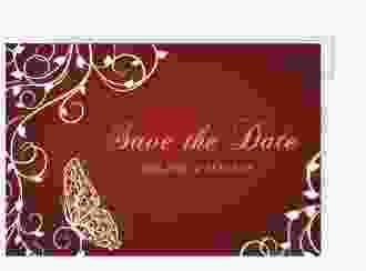 Save the Date-Postkarte Eternity A6 Postkarte rot