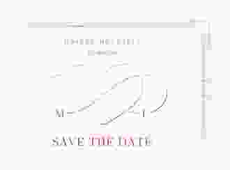 Save the Date-Postkarte Infinity A6 Postkarte rot