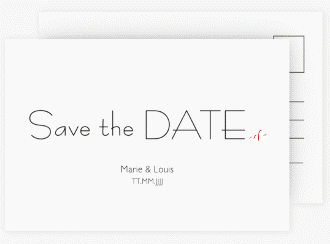 Klick: Details zu Save the Date-Postkarte "Twohearts" anzeigen Save the Date-Postkarte Twohearts A6 Postkarte rot