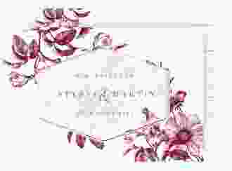 Save the Date-Postkarte Magnificent A6 Postkarte rot