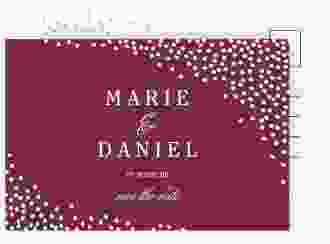 Save the Date-Postkarte Glitter A6 Postkarte rot