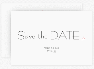 Klick: Details zu Save the Date-Karte Hochzeit "Twohearts" anzeigen Save the Date-Karte Hochzeit Twohearts A6 Karte quer rot