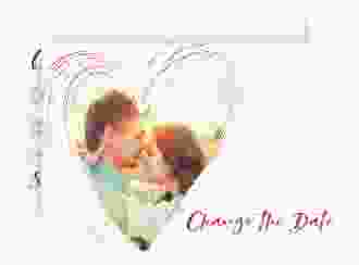 Change the Date-Karte Liebe A6 Karte quer rot