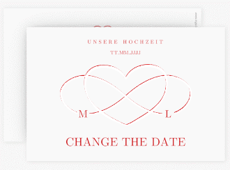 Klick: Details zu Change the Date-Karte "Infinity" anzeigen Change the Date-Karte Infinity A6 Karte quer rot