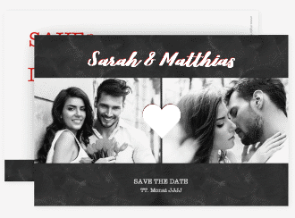 Klick: Details zu Save the Date-Karte "Sparkly" anzeigen Save the Date-Karte Sparkly A6 Karte quer rot