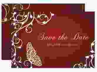 Save the Date-Karte Eternity A6 Karte quer rot