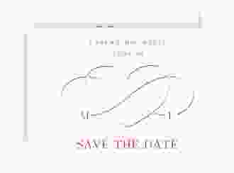 Save the Date-Karte Infinity A6 Karte quer rot