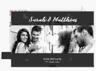 Save the Date-Karte Sparkly A6 Karte quer rot