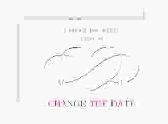 Change the Date-Karte Infinity A6 Karte quer rot