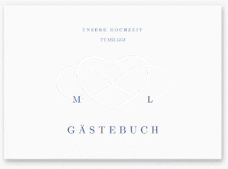 Gästebuch A4 quer Infinity A4 quer, Hardcover blau