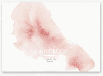 Gästebuch A4 quer Pastell A4 quer, Hardcover rosa
